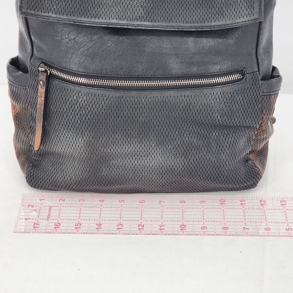 Moda Luxe Maisy Vegan Leather Rustic Black Backpack - Picture 11 of 12